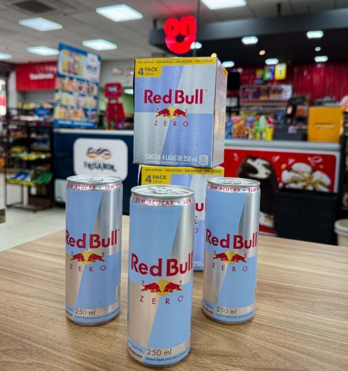 Pack de 4 Latas Red Bull Energético Zero Sem Açúcar 250mL